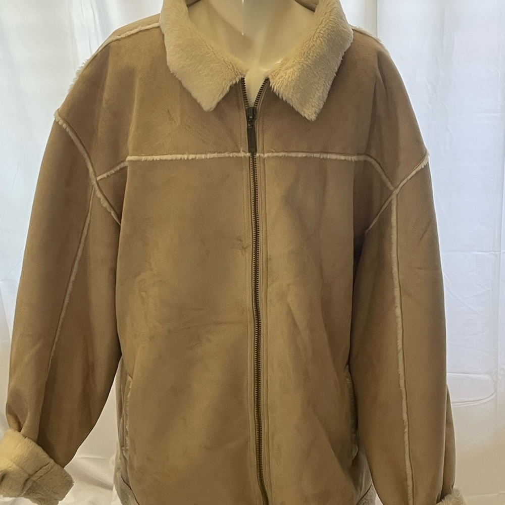 Men's Tan Shearling Jacket
